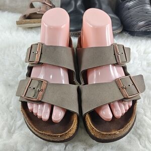 Birkenstock Arizona Brown Two straps Mocca Sandals women's size 38